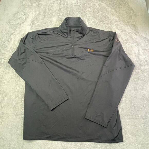Under‎ Armour Men's UA Knit Warm Up 1/4 Zip Black Large Blokcore Sport Layer 3XL - Picture 12 of 12